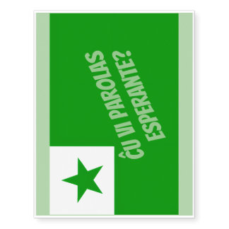 Ĉu vi parolas Esperante? Temporary Tattoos