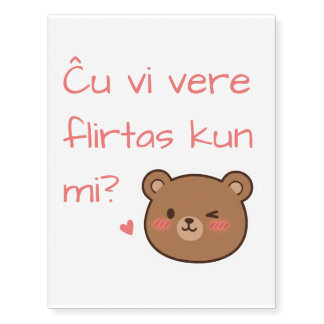Ĉu vi vere flirtas kun mi? temporary tattoos