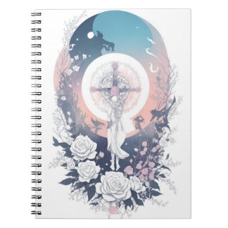 Cuaderno cross tattoo flower 35 notebook