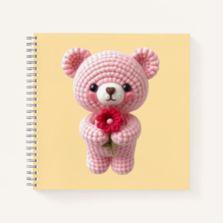 Cuaderno espiral con diseño de lindo osito notebook