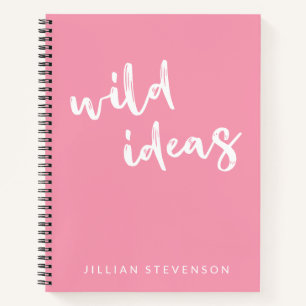 Cuaderno Ideas silvestres divertidas Inspiradoras rosa pers
