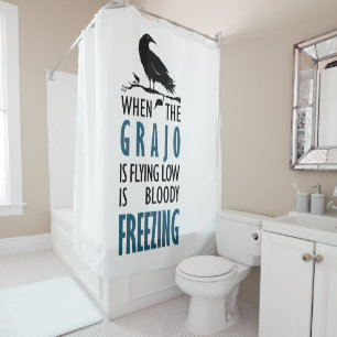 Cuando el grajo vuela bajo shower curtain