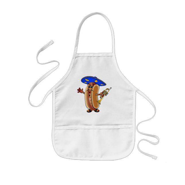 Cuauh's Mariachi Hot Dog Kids' Apron (Front)