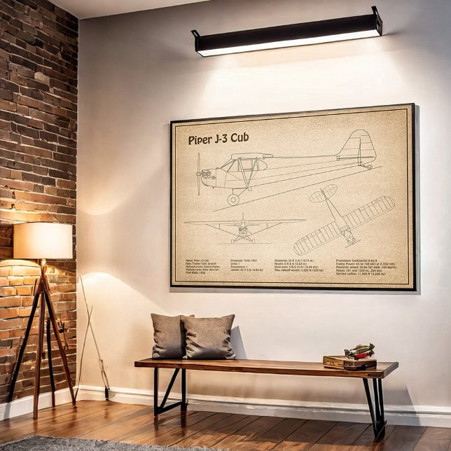 Cub Airplane - Airplane Blueprint Plans SD Poster (Creator Uploaded)