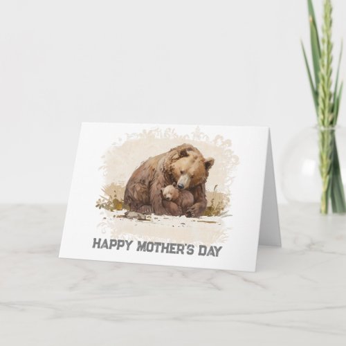 *~* Cub AP72 Photo MAMA BEAR  Mother&#39;s Day Card 