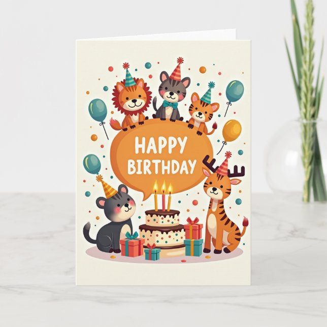 Cub Celebration Birthday Card (Front)