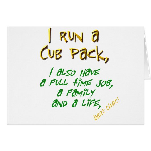 cub leader green cards (Front Horizontal)
