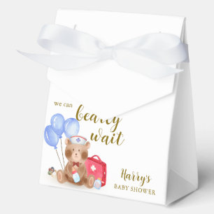 Cub Nurse Doctor Teddy Bear Balloon Baby Shower Favor Boxes