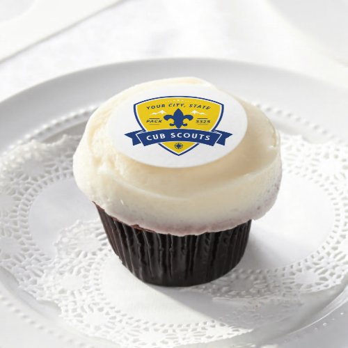 Cub Scouts Badge Blue Gold Banquet Edible Frosting Rounds