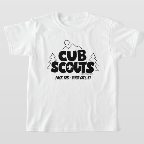 Cub Scouts Pack Class B Black T_Shirt