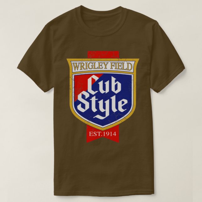 Cub Style Vintage Chicago T-Shirt (Design Front)