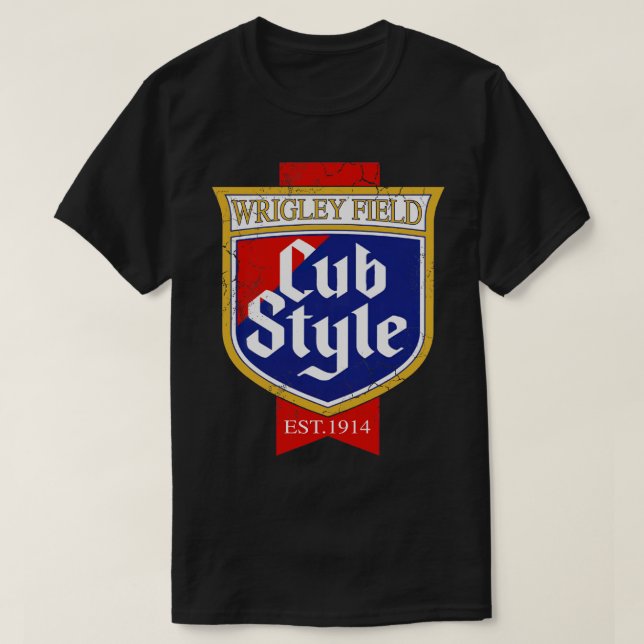 Cub Style Vintage Chicago T-Shirt (Design Front)