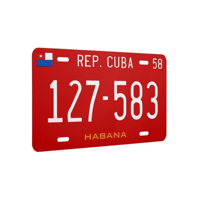 ＳＯＬＤ ＯＵＴ! Cuba 1950's Metal License Plate (Havana) | Zazzle
