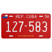 ＳＯＬＤ ＯＵＴ! Cuba 1950's Metal License Plate (Havana) | Zazzle