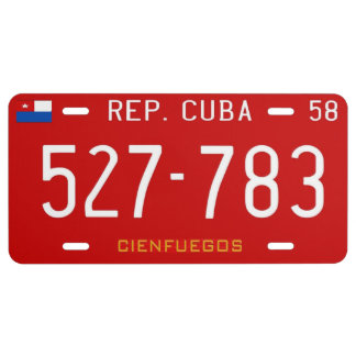 Cuba 1958 Metal License Plate (Cienfuegos)