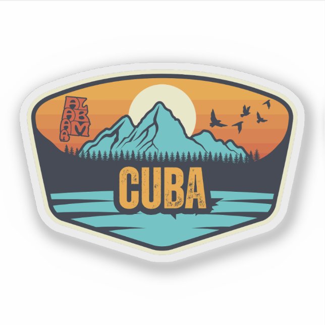 Cuba, Alabama Sticker (Front)