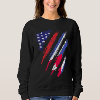 Cuba American Grown Flag USA Patriot Heritage Mont Sweatshirt