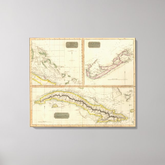 Cuba, Bahama I, Bermudas Canvas Print (Front)