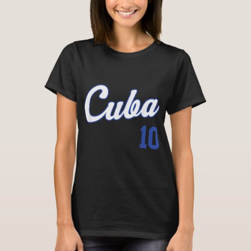 Cuba Baseball  Remera Beisbol Cuban Jersey 10 T_Shirt