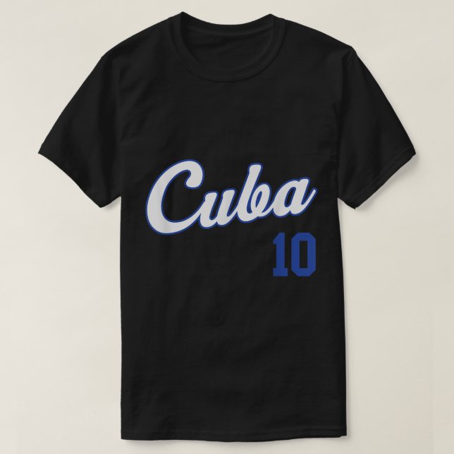 Cuba Baseball Remera Beisbol Cuban Jersey 10 T-Shirt (Design Front)