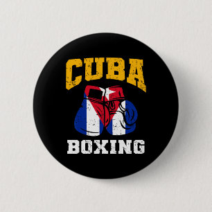 Cuba Boxing Gloves Cuban Flag Boxing Team Cuba Pri Button