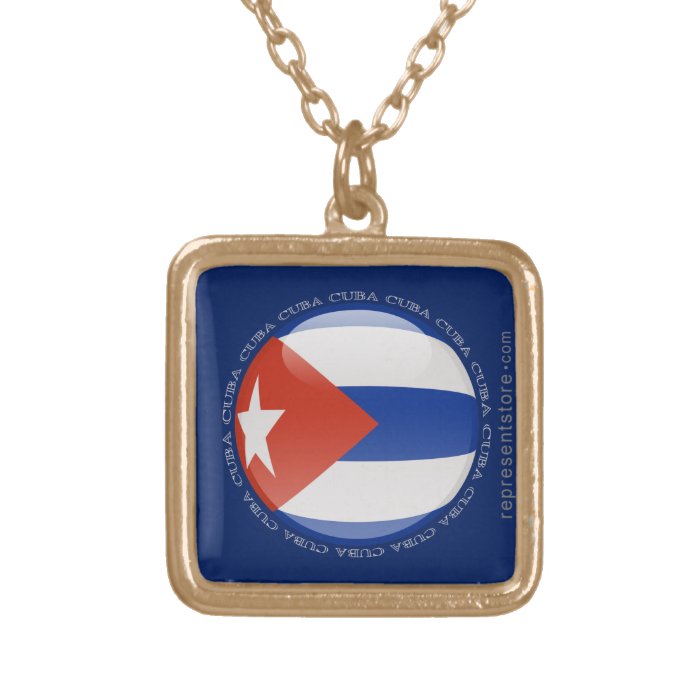 Cuba Bubble Flag Pendants