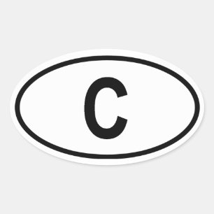 Cuba "C" Oval Sticker