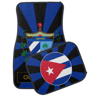 Cuba Car Floor Mat & Cuban Flag blue / Patriots