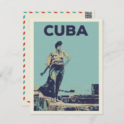 Cuba Caribbean proud woman of Havana Postcard