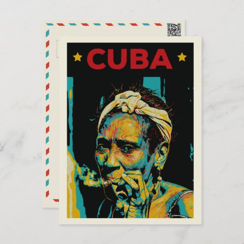 Cuba Caribbean typical woman of Havana Postcard