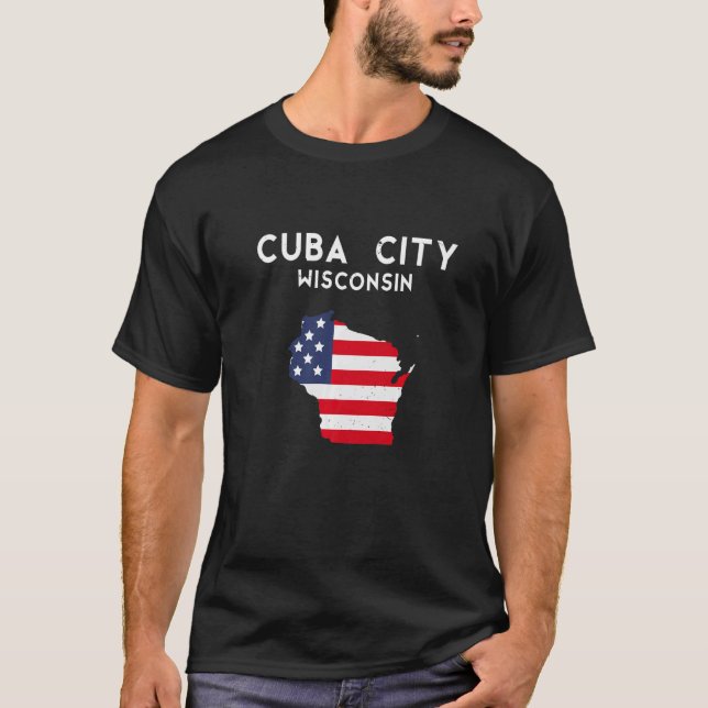 Cuba City Wisconsin USA State America Travel Wisco T-Shirt (Front)