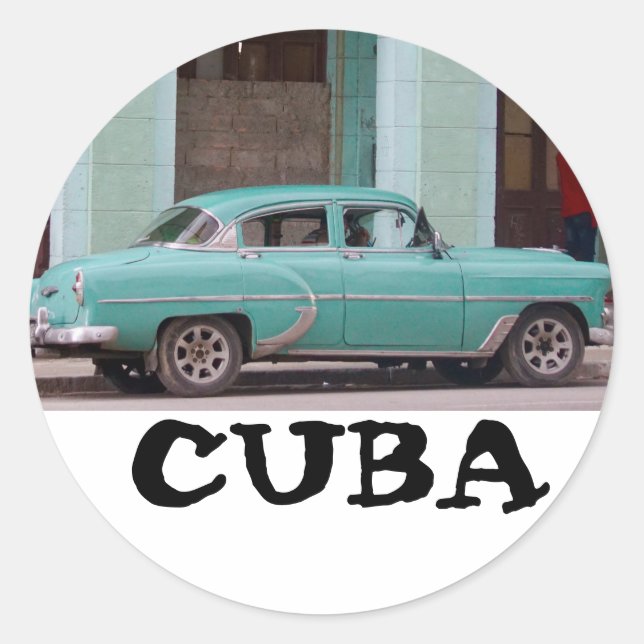 Cuba classic car havana sticker (Front)