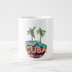 Cuba Classic Car logo Giant Coffee Mug