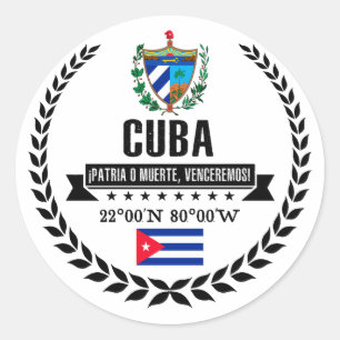Cuba Classic Round Sticker