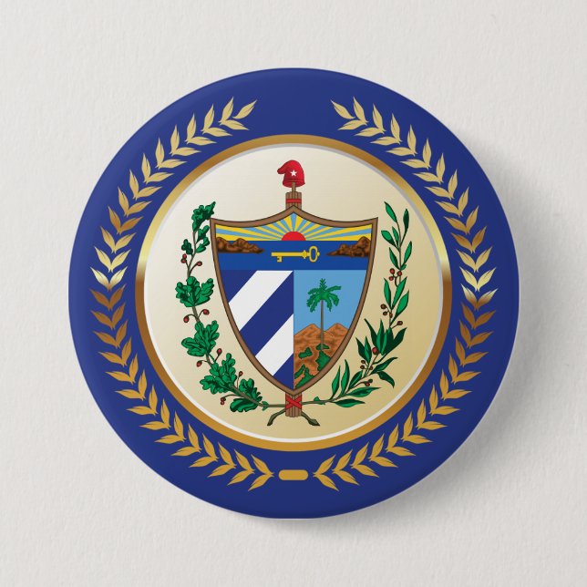 Cuba Coat of Arms Button (Front)