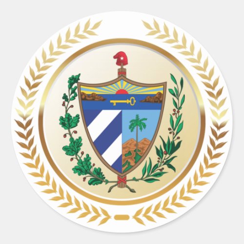Cuba Coat of Arms Classic Round Sticker