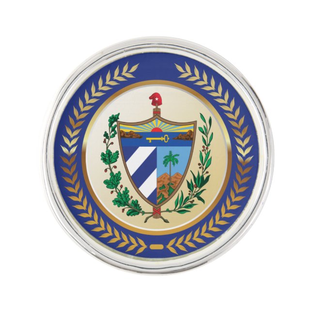 Cuba Coat of Arms Lapel Pin (Front)