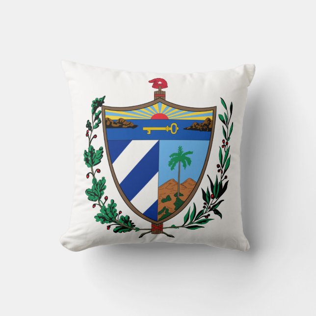Cuba Coat Of Arms Throw Pillow (Front)
