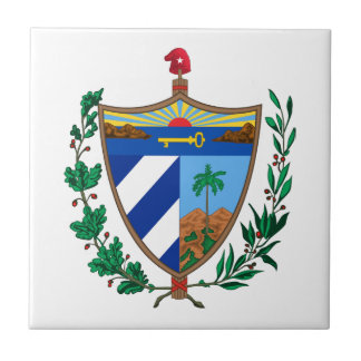 Cuba country coat arms symbol emblem flag ceramic tile