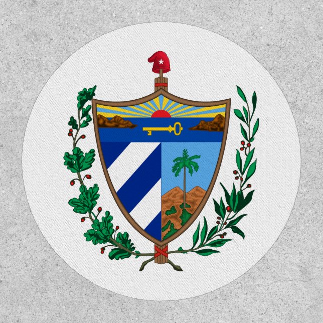 Cuba country coat arms symbol emblem flag patch (Front)