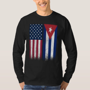 Cuba Cuban American Flags Proud USA Cuba T-Shirt