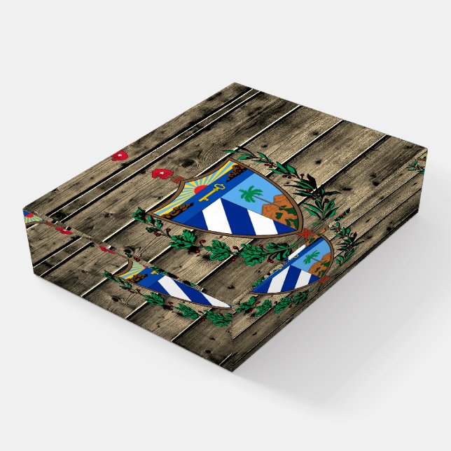 Cuba & Cuban Coat of Arms, flag / patriotic Paperweight (Angled)