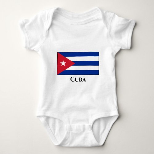 Cuba Cuban Flag Baby Bodysuit