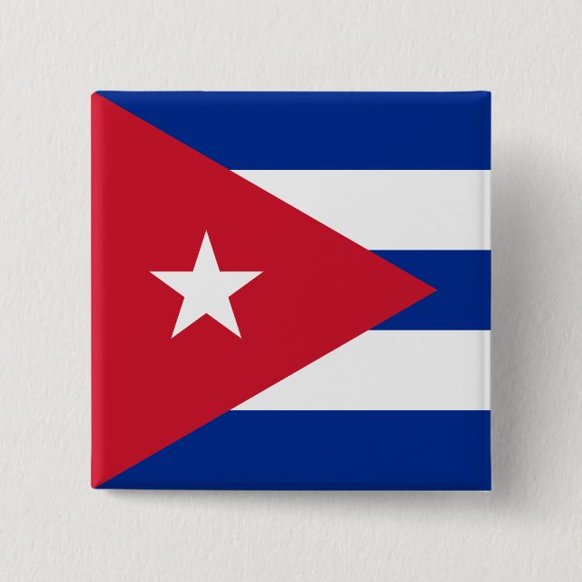 Cuba (Cuban) Flag Button (Front)