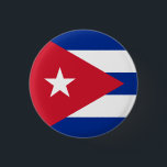 Cuba (Cuban) Flag Button<br><div class="desc">Customizable World Flag Products - Please feel free to add your own text.</div>