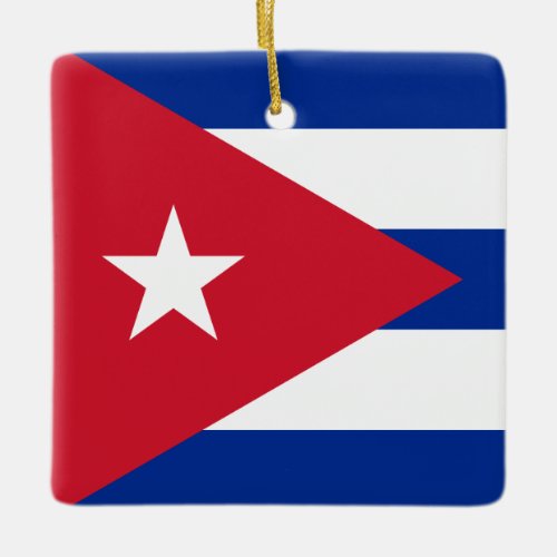 Cuba Cuban Flag Ceramic Ornament
