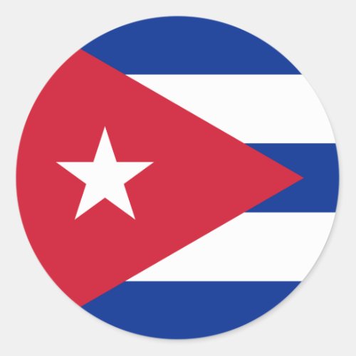 Cuba Cuban Flag Classic Round Sticker