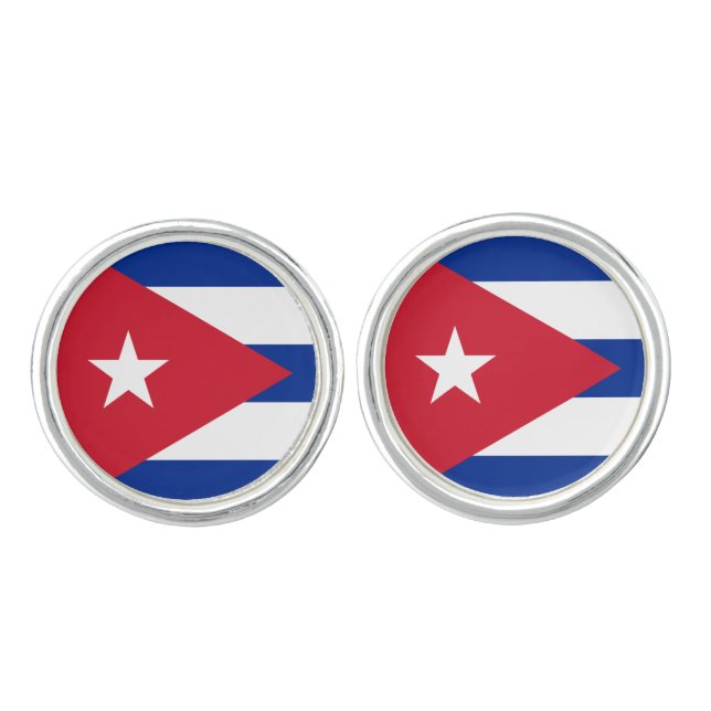 Cuba (Cuban) Flag Cufflinks (Front)