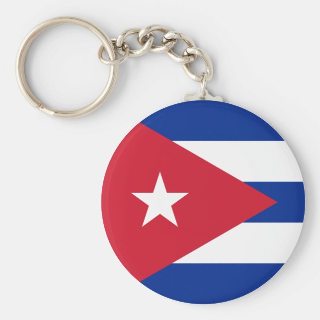 Cuba (Cuban) Flag Keychain (Front)