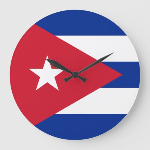 Cuba Cuban Flag Large Clock